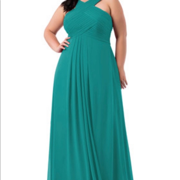 Azazie Kaleigh Jungle Green - Picture 2 of 3